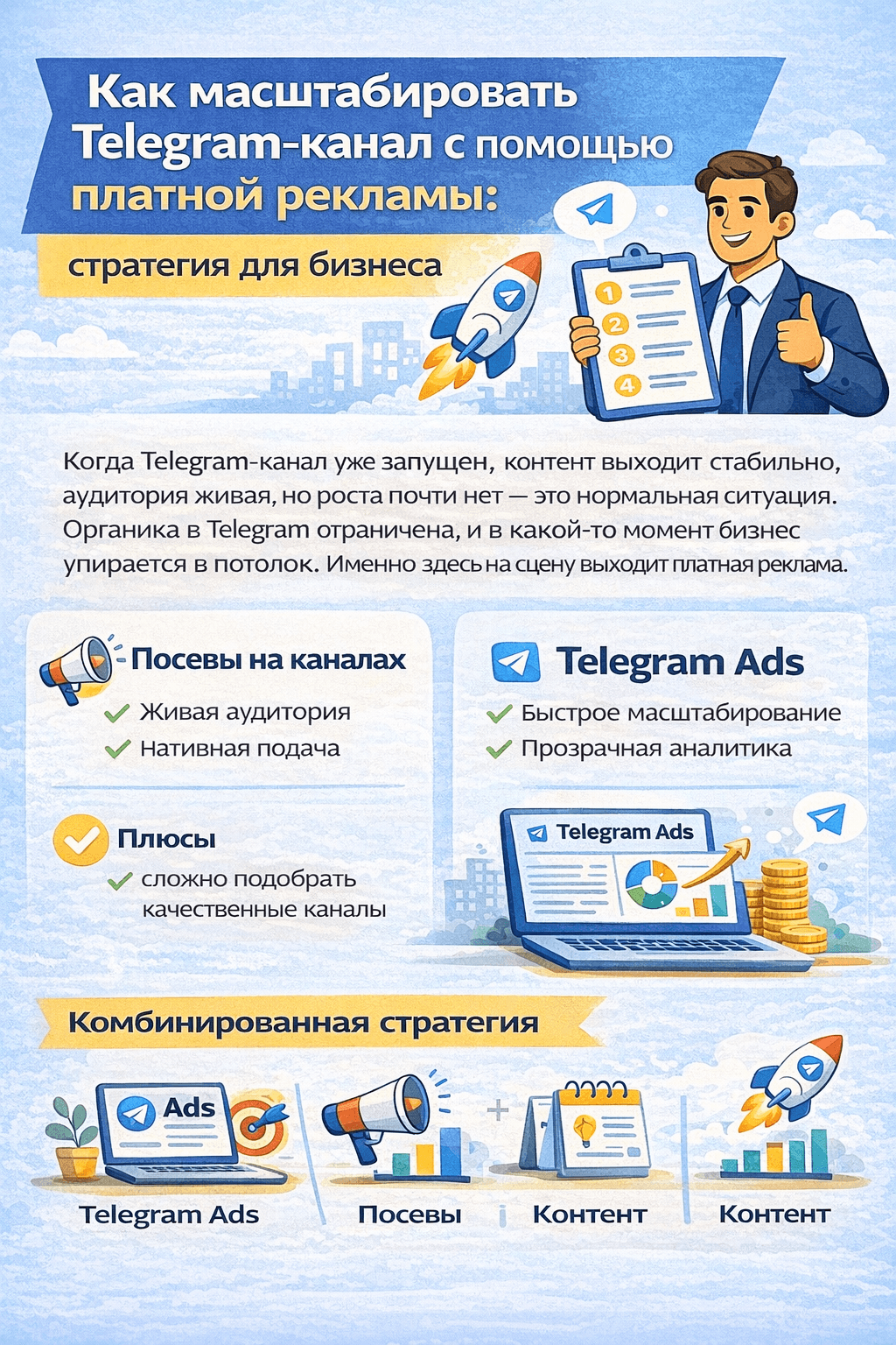 Как масштабировать Telegram-канал с помощью платной рекламы: стратегия для бизнеса